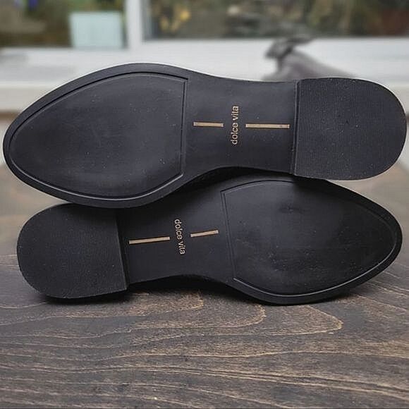 Dolce Vita Calla black faux patent pebbled leather loafers - Picture 5 of 9